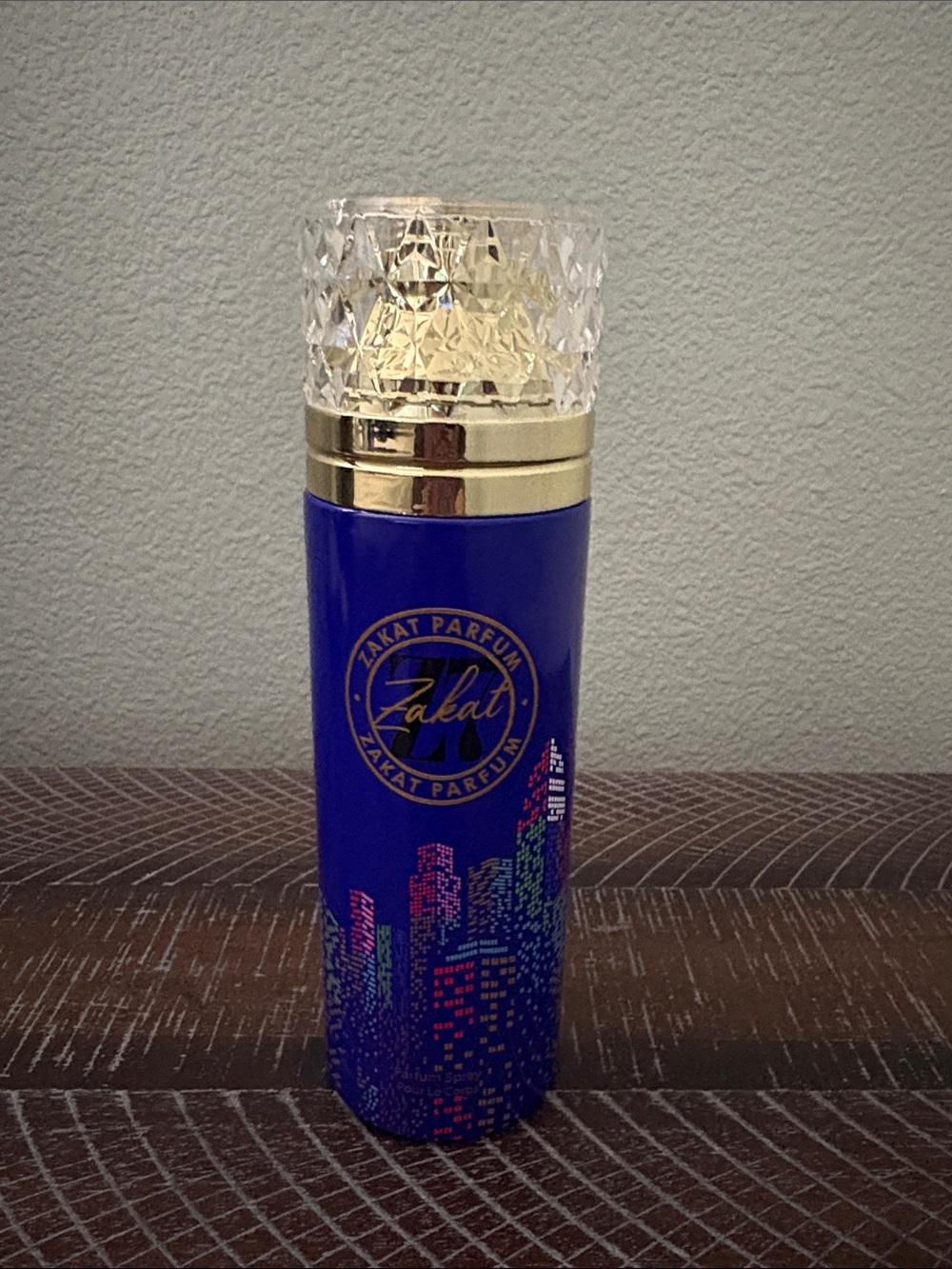 Blue Decorative Room Spray with Crystal-Style Cap